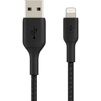 Belkin CAA002BT3MBK, 3 m, Lightning, USB A, Uros, Uros, Musta