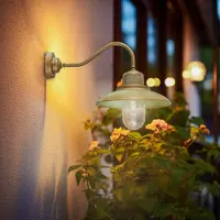 MORETTI Luce Ulkoseinävalaisin Patio, Pronssi/messinki, Messinki, Merihenkinen tyyli