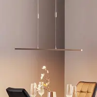 Quitani Led riippuvalaisin Tolu , himmennettävä, Alumiini/harmaa/sinkki, Olohuone/ruokailutila, Alumiini, Moderni