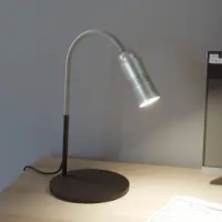 TOP LIGHT Led pöytävalaisin Neo! Table, himmennettävä, Alumiini/harmaa/sinkki, Työhuone/toimisto, Alumiini, Moderni