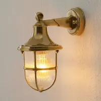 MORETTI Luce Ulkoseinävalaisin OCEAN, himmennettävä, Messinki/kulta, Eteinen, Messinki, Merihenkinen tyyli