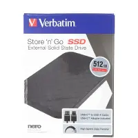 Verbatim STORE N GO PORTABLE SSD USB 3.2 GEN1 512GB BLACK (USB-C Type) (2,5')