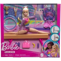Barbie Gymnastics Playset With Blonde Fashion Doll, Balance Beam, 10+ Accessories & Flip Feature - Pink - ONE SIZE