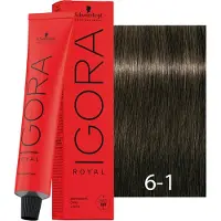Schwarzkopf Professional IGORA Royal hiusväri sävy 6-1 Dark Blonde Cendré 60 ml