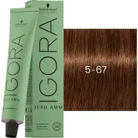 Schwarzkopf Professional IGORA ZERO AMM kestohiusväri ammoniakiton sävy 5-67 60 ml