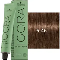 Schwarzkopf Ammattilainen IGORA ZERO AMM pysyvä hiusväri ilman ammoniakkiväriä 6-46 60 ml
