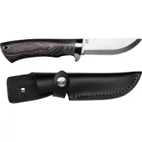ØYO Oyo Tuv Knife W/ Leather Sheath, ulkoveitsi, harmaa