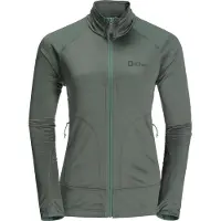 Jack Wolfskin Women's Kammweg Full Zip Picnic Green Välikerrospuserot S