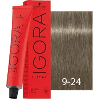 Schwarzkopf Ammattimainen Igora Royal - pysyvä hiusväri innovatiivisella koostumuksella, 60ml 9-24 | Erittäin vaalea blondi tuhkanbeige