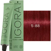 Schwarzkopf Professional IGORA ZERO AMM kestohiusväri ammoniakiton sävy 5-88 60 ml