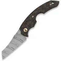 FOX Knives Virtus FX-541 DMG, Damasteel Carbon Fiber cigar-cutter knife