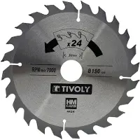 Tivoly Katkaisuterä puulle XT50514004434; 190 mm; Z24; 15°
