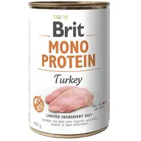 Brit Mono Protein Turkey, Koiran märkäruoka, Adult, Sensitive, 400 g