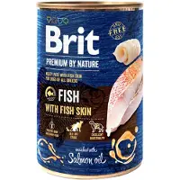 Brit 12x 400g Premium by Nature kala ja kalannahka Brit koiran märkäruoka