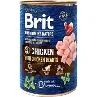 Brit Premium 12x400g Premium by Nature kana ja kanansydän Brit koiran märkäruoka