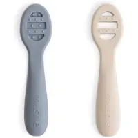 Mushie Harjoittelulusikka 2-pack, Tradewinds/Shifting Sand