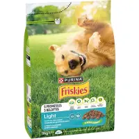 Friskies 3kg Light Sterilised kana & vihannekset Purina koiranruoka