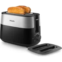Philips Daily Collection Musta, hopea paahtoleivänpaahdin