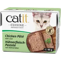 Catit 12x95g Cuisine Pâté kana ja maksa märkäruoka kissoille