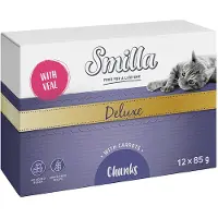 Smilla 12x85g Deluxe Chunks vasikka & porkkana kissan märkäruoka