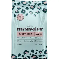 Monster Pet Food - Cat Original Multicat Salmon/Poultry Blue 2 kg - Kissat - Kissanruoka - Kuivaruoka