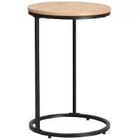 Home4You Sivupöytä HEDVIG D40xH60cm, saarni/musta
