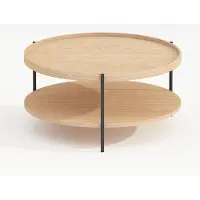 Hobby Hall Sohvapöytä CINDY D80xH40cm, melamiinitammi