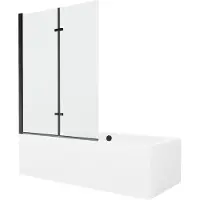 Mexen Kylpyamme Cube paneeleilla ja lasiseinällä, 170x80 cm + 120 cm (II)