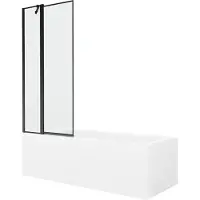 Mexen Kylpyamme Cubik paneelilla ja lasiseinällä, 160x70 cm + 80 cm