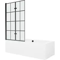 Mexen Kylpyamme Cube paneeleilla ja lasiseinällä, 180x80 cm + 100 cm (II)