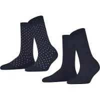Esprit Socks Fine Dot 2-Pack Sustainable With Pattern - Navy - 35-38