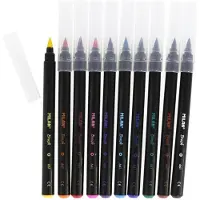 Milan Felt-tip pens with brush 10 colors - WIKR-995792