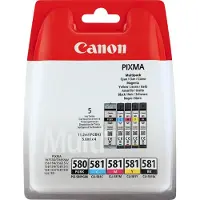 Canon PGI-580BK/CLI-581-mustekasettipakkaus, monivärinen, 5 kpl
