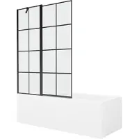 Mexen Kylpyamme Cubik paneeleilla ja lasiseinällä, 170x70 cm + 120 cm