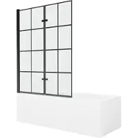 Mexen Cubik kylpyamme viimeistelyllä ja lasiseinällä, 170x70 cm + 120 cm
