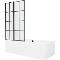 Mexen Kylpyamme Cube paneeleilla ja lasiseinällä, 170x80 cm + 100 cm