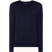 Ralph Lauren Slim Fit Washable Wool Crewneck Sweater - Navy - XS