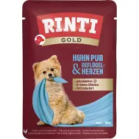 Rinti 10 x 100g kana & siipikarjansydän Gold koiran märkäruoka