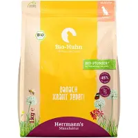 Herrmann's 2x10kg luomukana luomuriisi ja luomuherneet kuivaruoka koirille