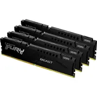Kingston 64GB (4X16GB) DDR5 6000MT/S CL40 1RX8 FURY BEAST XMP, BLACK (KF560C40BBK4-64)