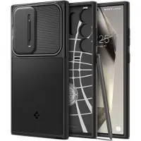 Spigen Optik Armor -kotelo Samsung Galaxy S24 Ultralle - musta