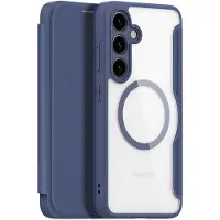 DUX Skin X Pro case for Samsung S24+ with magnetic ring and flap - blue