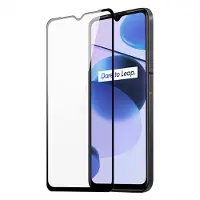DUX 9D Tempered Glass durable 9H tempered glass for full screen with bezel Realme C35 black (case friendly)