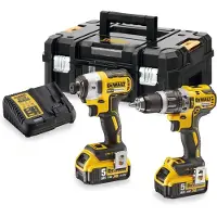 DeWalt Työkalusarja DCK266P2T-QW (DCD796 + DCF887); 18 V; 2x5,0 Ah akku