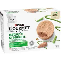 Gourmet 12x85g Nature's Creations Pate lohi/vihreät pavut kissanruoka