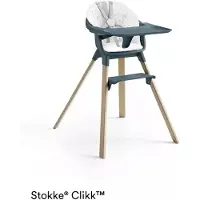 Stokke Clikk syöttötuoli ja pehmust(pkt) Fjord Blue/Blueberry Boat