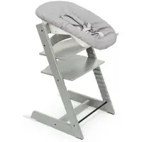 Stokke Tripp Trapp syöttötuoli ja Newborn Set -istuin Glacier Green