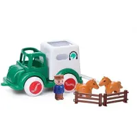 Viking Toys - Jumbo Horse Transport M/1 Person +2 Horses + Fence (130007)