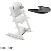 Stokke Tripp Trapp syöttötuolipaketti White/musta tarjotin