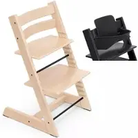 Stokke Tripp Trapp ja Baby Set etukaari -paketti Natural -tuoli & Baby Set 2 Black